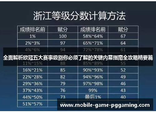 全面解析欧冠五大赛事级别你必须了解的关键内幕指南全攻略精要篇